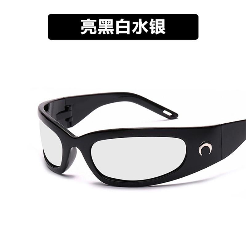 Outdoor Eyewear 2021 Moon Rectangular Sunglasses For Women Man Vintage Cycling Sports Hip Hop Punk Sun Glasses UV400 Trend Female