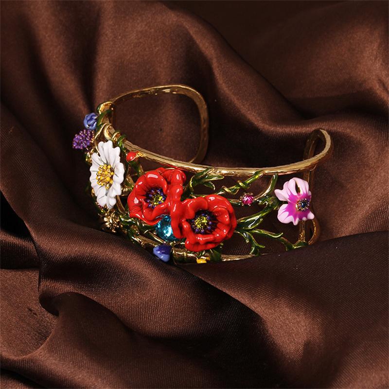 Bangle European And American Fashion Trend Poppy Flowers Series Hand-painted Enamel Color Glaze Big Red Flower Daisy Open
Bangle European And American Fashion Trend Poppy Flowers Series Hand-painted Enamel Color Glaze Big Red Flower Daisy Open
