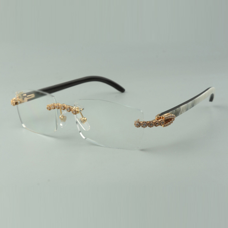 Designer bouquet diamond glasses Frames 3524012 with natural mixed buffalo horn temples for unisex
Designer bouquet diamond glasses Frames 3524012 with natural mixed buffalo horn temples for unisex