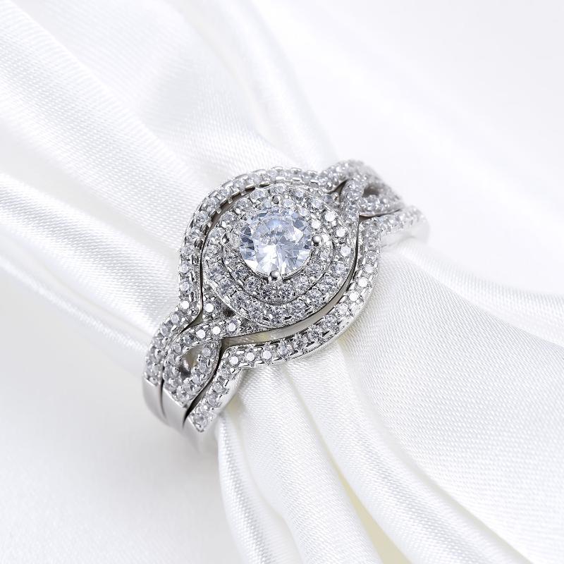 Cluster Rings MLKENLY 3Pcs 925 Sterling Silver Wedding For Women 2.1Ct CZ Engagement Ring Set Classic Jewelry
Cluster Rings MLKENLY 3Pcs 925 Sterling Silver Wedding For Women 2.1Ct CZ Engagement Ring Set Classic Jewelry