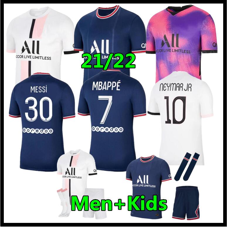 Top quality MESSI MBAPPE soccer jerseys HAKIMI SERGIO RAMOS 21 22 Maillots de football shirt 2021 2022 MARQUINHOS VERRATTI men kids kit uniforms enfants maillot foot, Lavender 
Top quality MESSI MBAPPE soccer jerseys HAKIMI SERGIO RAMOS 21 22 Maillots de football shirt 2021 2022 MARQUINHOS VERRATTI men kids kit uniforms enfants maillot foot, Lavender