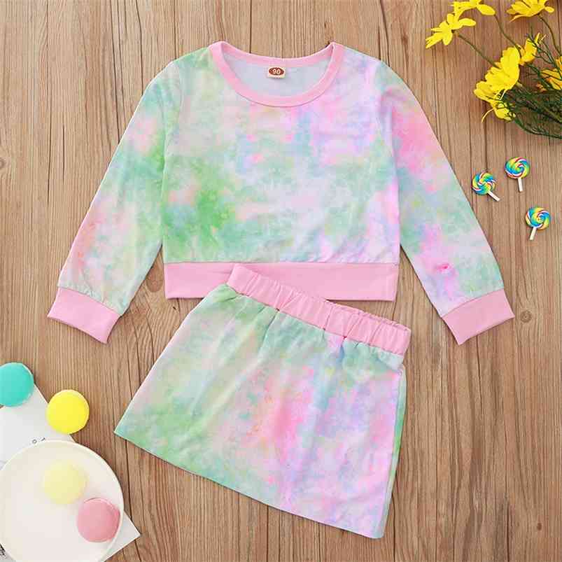Winter Children Sets Casual Long Sleeve O Neck Short Skirt Tie-dye 2Pcs Girls Clothes 6M-4T 210629, Multi
Winter Children Sets Casual Long Sleeve O Neck Short Skirt Tie-dye 2Pcs Girls Clothes 6M-4T 210629, Multi