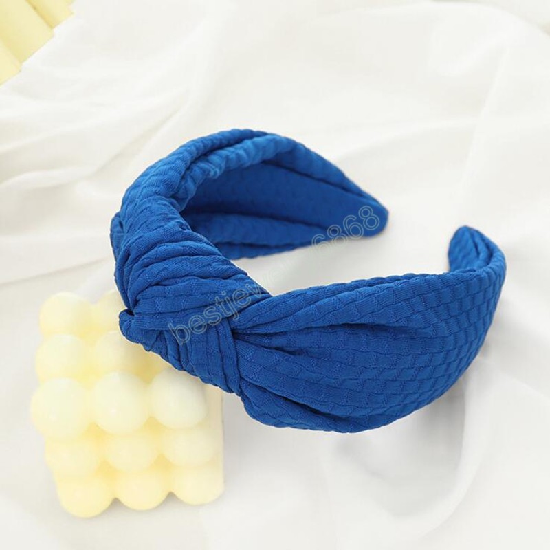 Fashion Autumn Winter Hairband For Women Center Knot Casual Headband Fabric Turban Hari Accessories