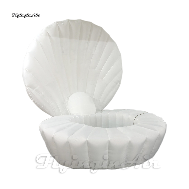 Personalized Seashell Model Lighting Inflatable Clam Shell Multicolor Air Blown Mussel Balloon With RGB Light For Event Show