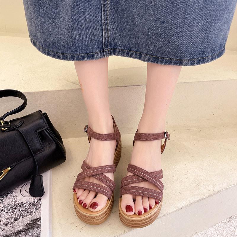 Sandals MCCKLE Women Thick Bottom Buckle Strap Wedges Female Bohemia Wood Sole Open Toe Summer Shoes Ladies Fashion, Pk
Sandals MCCKLE Women Thick Bottom Buckle Strap Wedges Female Bohemia Wood Sole Open Toe Summer Shoes Ladies Fashion, Pk