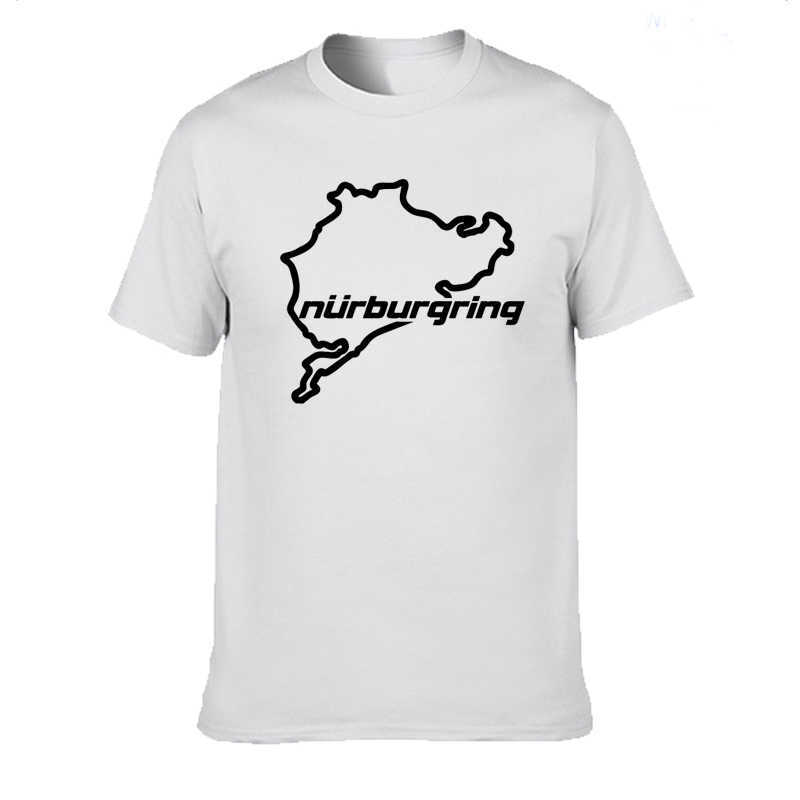 Car Styling Racing Road Nurburgring T Shirt Casual Cotton Summer Short Sleeve Funny T-shirt Mans Tshirt Men Clothing tops 210629