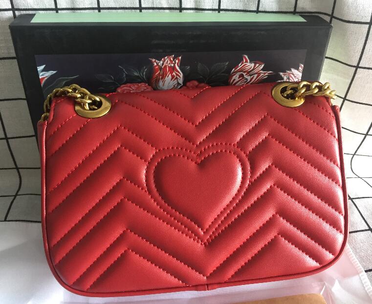 Classic Women Bags Love heart Wave Pattern Shoulder Bag Chain Handbags Purse Genuine Leather Lady handbag Messenger Bags, Red
Classic Women Bags Love heart Wave Pattern Shoulder Bag Chain Handbags Purse Genuine Leather Lady handbag Messenger Bags, Red