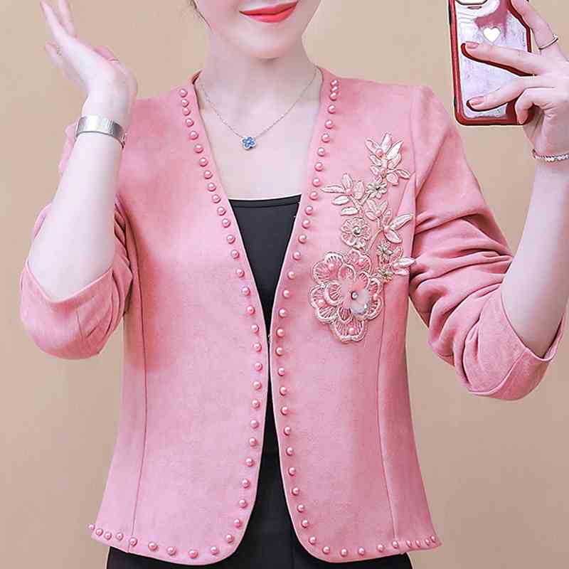 Long Sleeve Cardigan Woman Jacket 3XL 4XL Plus Size Jacket Women Jackets For Women Beading V-Neck Jacket Coat Women D107 210602, Red
Long Sleeve Cardigan Woman Jacket 3XL 4XL Plus Size Jacket Women Jackets For Women Beading V-Neck Jacket Coat Women D107 210602, Red