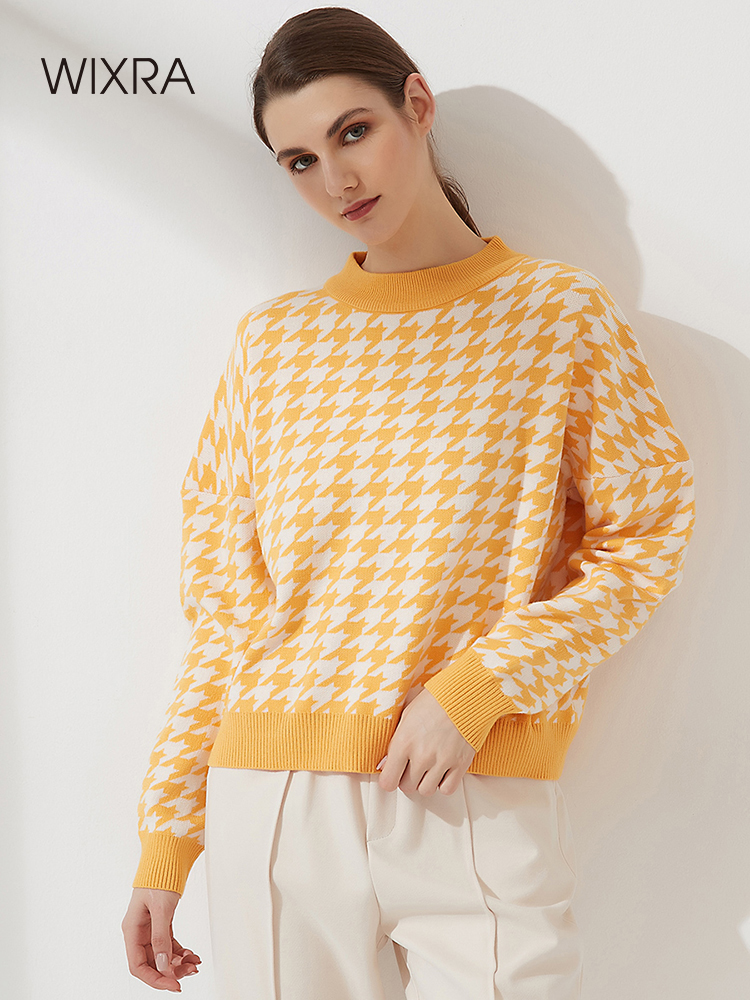 Wixra Korean Style Sweater Women Pullover Casual Geometric Long Sleeve Knit Female Lady Jumpers Autumn Winter, Black
Wixra Korean Style Sweater Women Pullover Casual Geometric Long Sleeve Knit Female Lady Jumpers Autumn Winter, Black