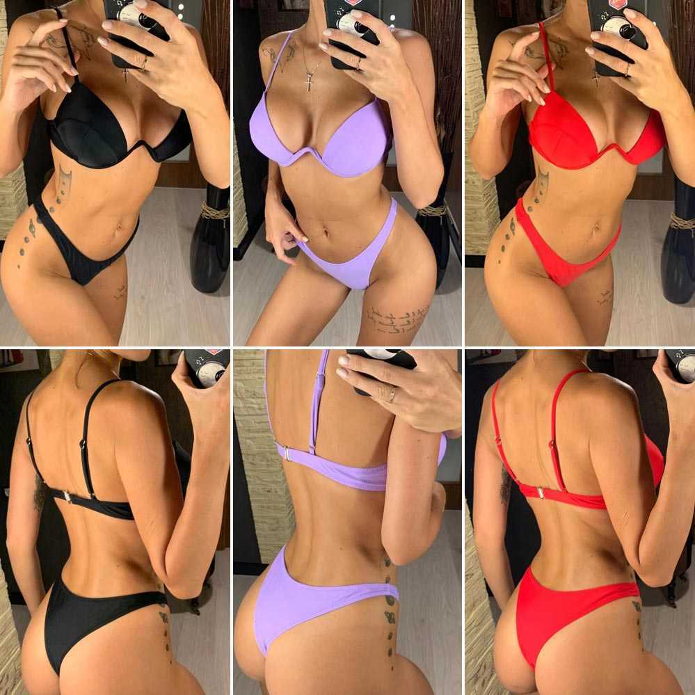 Sexy Women Push Up Bikini Set Swimwear Swimsuit Girl High Cut Bathing Suit Summer Biquini Beach Wear Bikinis De Praia 210625