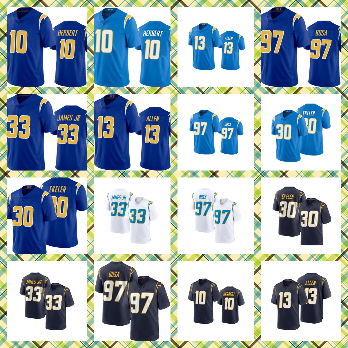 Men 10 Justin Herbert Football jersey 13 Keenan Allen 97 Joey Bosa Austin Ekeler 33 Derwin James Jr high quality Stitched jerseys, Beige
Men 10 Justin Herbert Football jersey 13 Keenan Allen 97 Joey Bosa Austin Ekeler 33 Derwin James Jr high quality Stitched jerseys, Beige