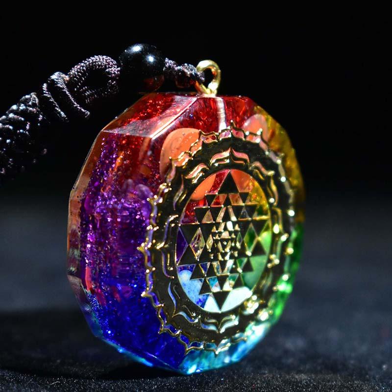 Pendant Necklaces Orgone Necklace Metatron Cube Orgonite Energy 7 Chakras Reiki Healing EMF Protection Crystal