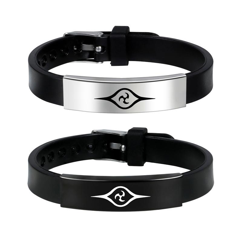 Charm Bracelets Anime Genshin Impact Black Silicone Unisex Bracelet Stainless Steel Gifts For Women And Men Fans Collection Jewelry
Charm Bracelets Anime Genshin Impact Black Silicone Unisex Bracelet Stainless Steel Gifts For Women And Men Fans Collection Jewelry