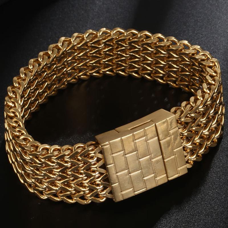 Big Heavy 20MM Wide 8.46" Stainless Steel Bracelet For Men Black Rose Gold Plated Hip Hop Biker Jewelry Gifts Friend Link, Chain
Big Heavy 20MM Wide 8.46" Stainless Steel Bracelet For Men Black Rose Gold Plated Hip Hop Biker Jewelry Gifts Friend Link, Chain