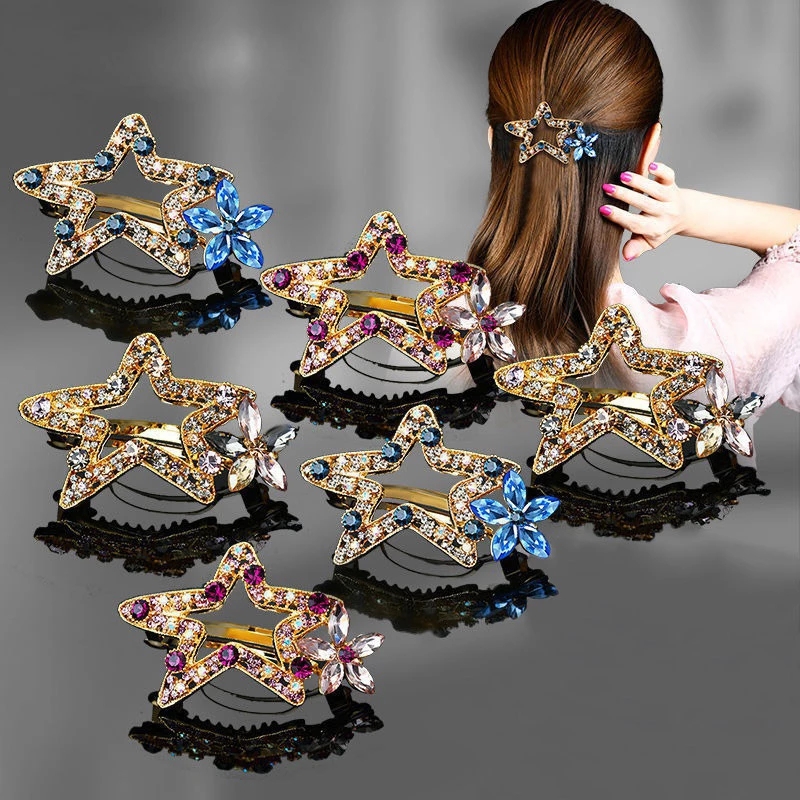 Rhinestone Flower Hair Clip Crystal Hair Combs Female Elegant Shiny Star Barrettes Handmade Fashion Hair Accessories
Rhinestone Flower Hair Clip Crystal Hair Combs Female Elegant Shiny Star Barrettes Handmade Fashion Hair Accessories