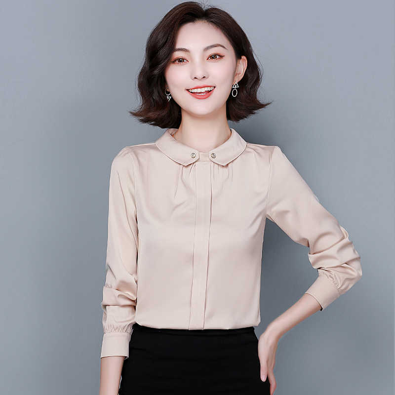Korean Silk Women Blouses Shirt Long Sleeve Blouse Top Woman Satin Tops Plus Size 4XL Blusas Femininas Elegante 210604, Black
Korean Silk Women Blouses Shirt Long Sleeve Blouse Top Woman Satin Tops Plus Size 4XL Blusas Femininas Elegante 210604, Black