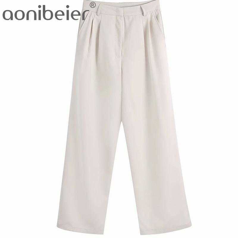 Women Trousers Spring Folds Detail High Waist Long Pants Casual Straight Pant Side Pockets Suit Female Bottoms 210604
Women Trousers Spring Folds Detail High Waist Long Pants Casual Straight Pant Side Pockets Suit Female Bottoms 210604