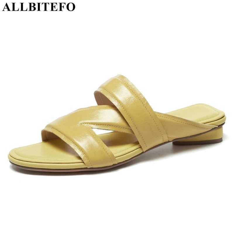 ALLBITEFO peep toe sandals summer beach shoes soft genuine leather women slippers fashion sexy outdoor flip flops Pantoufles 210611, As picture
ALLBITEFO peep toe sandals summer beach shoes soft genuine leather women slippers fashion sexy outdoor flip flops Pantoufles 210611, As picture