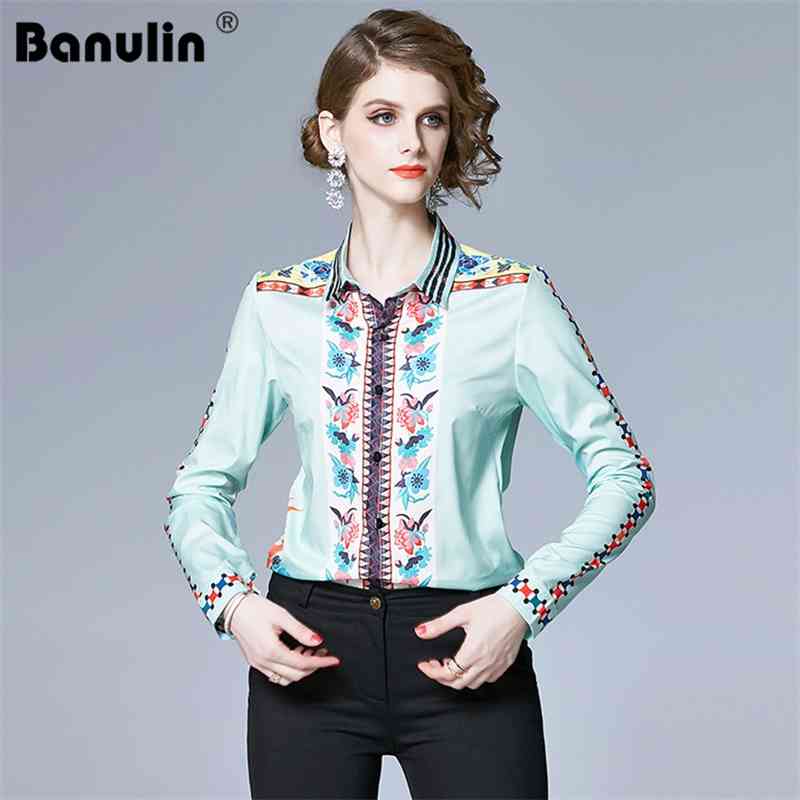 Runway Fashion Vintage Shirt Spring Summer Women's Long Sleeve Floral Print Elegant Work Wear Female Blouse Top Clothes 210603, Light green
Runway Fashion Vintage Shirt Spring Summer Women's Long Sleeve Floral Print Elegant Work Wear Female Blouse Top Clothes 210603, Light green