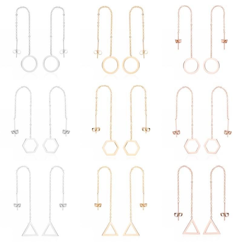 Stainless Steel Circle Drop Earrings Women Round Threader Earrings Long Ear Line Chain Ear Fashion Earings Jewelry
Stainless Steel Circle Drop Earrings Women Round Threader Earrings Long Ear Line Chain Ear Fashion Earings Jewelry
