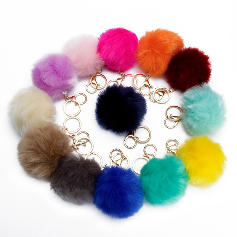 1pc Trinket Pompons Keychains Faux Rabbit Fur Keychain Fluffy Keyfob Trinkets Pom Pom (Gold Color Chain)
1pc Trinket Pompons Keychains Faux Rabbit Fur Keychain Fluffy Keyfob Trinkets Pom Pom (Gold Color Chain)