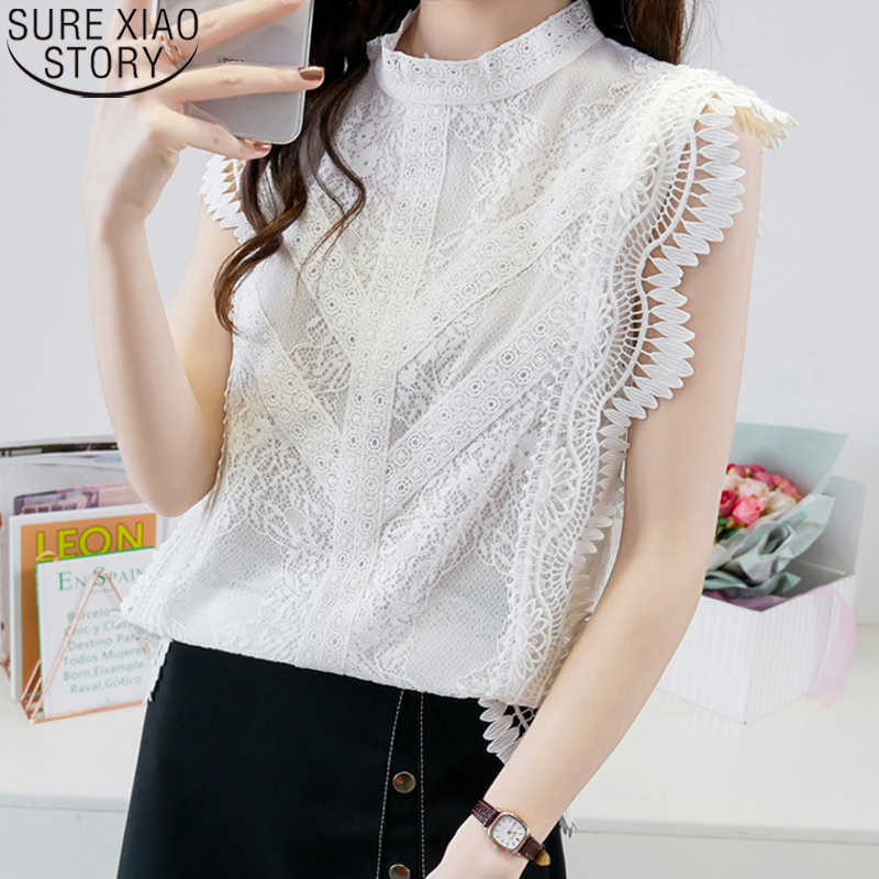 Blusas Summer Sleeveless Lace Blouse Ruffles Tops Women Shirts Sexy Lace Shirt Lady Tops Plus Size M-4XL Clothes Chic 14733 210527, Black
Blusas Summer Sleeveless Lace Blouse Ruffles Tops Women Shirts Sexy Lace Shirt Lady Tops Plus Size M-4XL Clothes Chic 14733 210527, Black