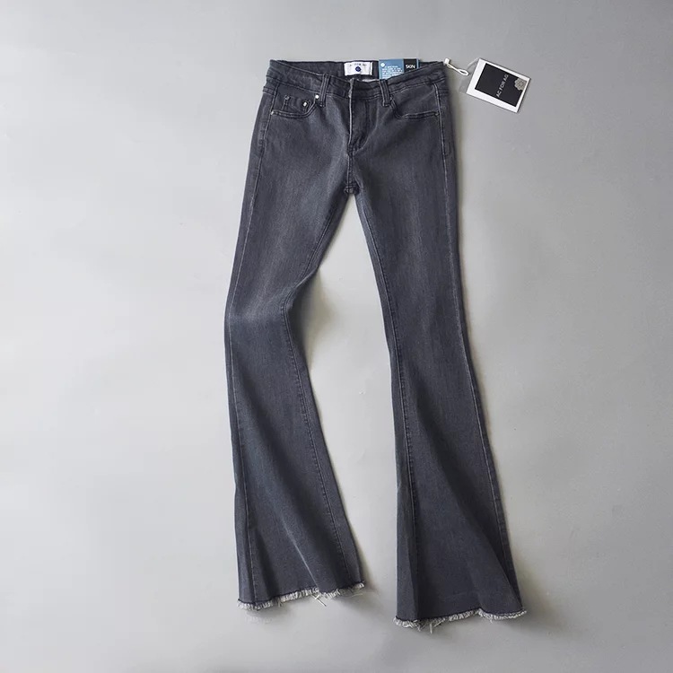 High Waist Jeans Blue Black Flare Jeans For Women Denim Skinny Womans Jeans Female Wide Leg Ladies Pants