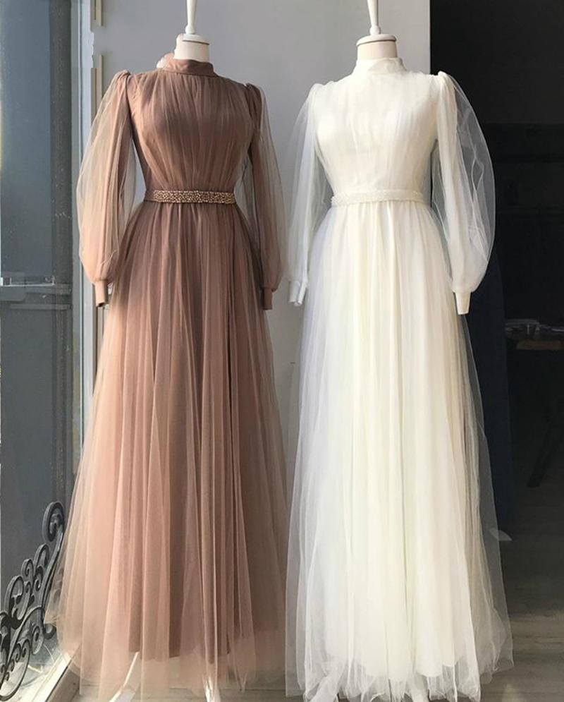 Party Dresses Long Sleeve Elegant High Neck A-line Evening Dress Muslim Style Lebanon Dubai Women Champagne Formal Gowns, Black
Party Dresses Long Sleeve Elegant High Neck A-line Evening Dress Muslim Style Lebanon Dubai Women Champagne Formal Gowns, Black