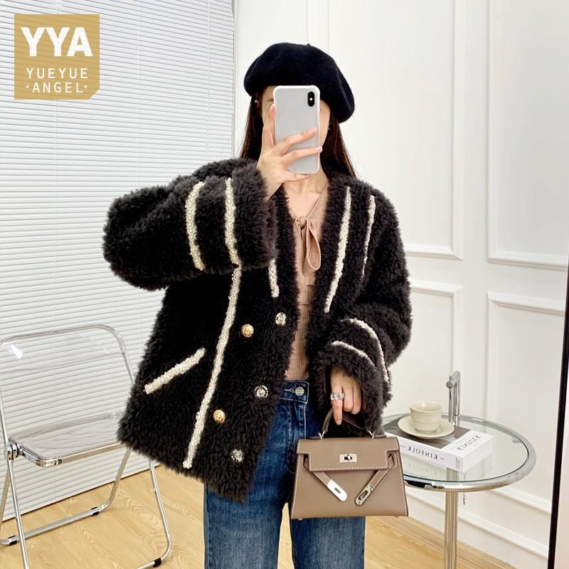 Women's Fur & Faux Fashion Winter Women Sheep Shearing Coat Loose Fit V Neck Lambswool Real Jacket Elegant Ladies Pearls Beading Jackets, Black
Women's Fur & Faux Fashion Winter Women Sheep Shearing Coat Loose Fit V Neck Lambswool Real Jacket Elegant Ladies Pearls Beading Jackets, Black