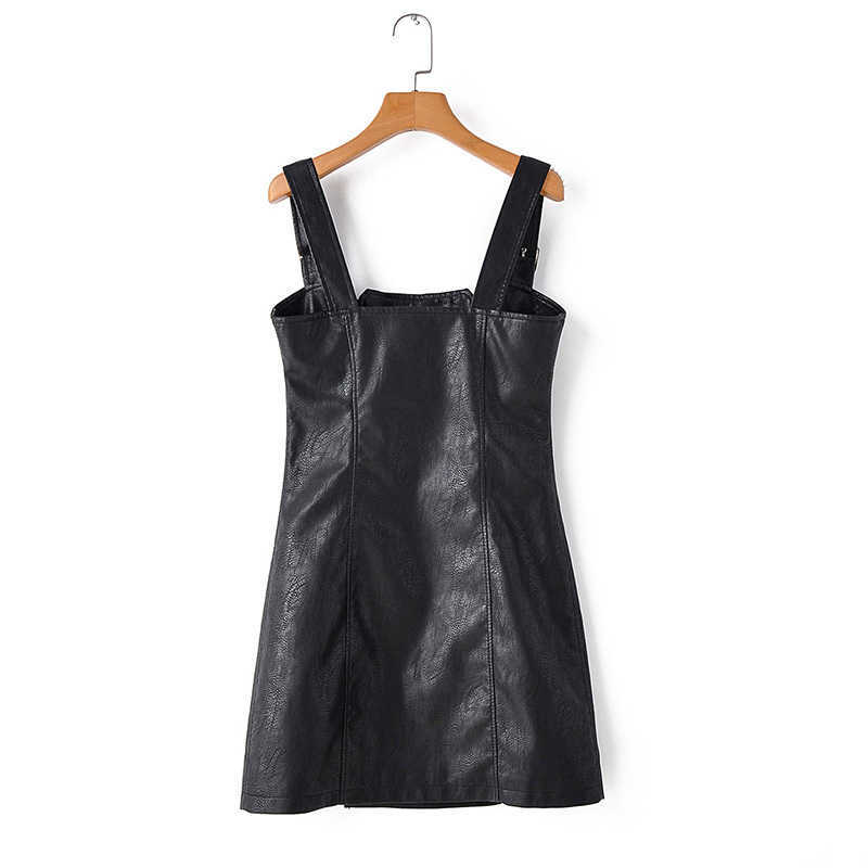 Ly Varey Lin Women Pu Faux Leather Dress Sexy Strapless Overall Mini Slim Zipper Black Pink High Waist Vestidos 210526