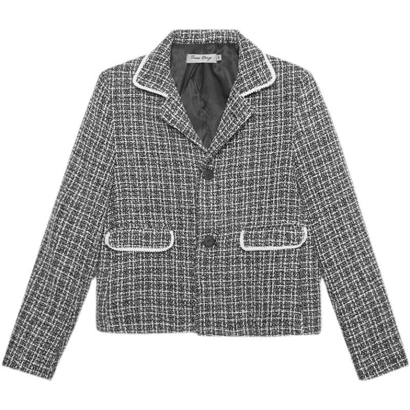 IEFB Men's Clothing Korean Style Slim Fit Short Suit Coat Single Breasted Grey Blazer For Male Notched Long Sleeve 6822 210524