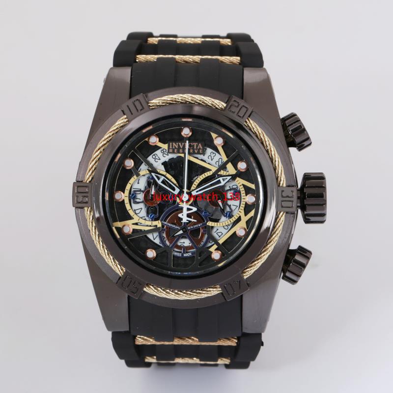 Invicta 52mm High quality quartz Wristwatch All pointers work full function Rubber band Stainless steel dial sports watches Brand watch, Slivery;brown
Invicta 52mm High quality quartz Wristwatch All pointers work full function Rubber band Stainless steel dial sports watches Brand watch, Slivery;brown
