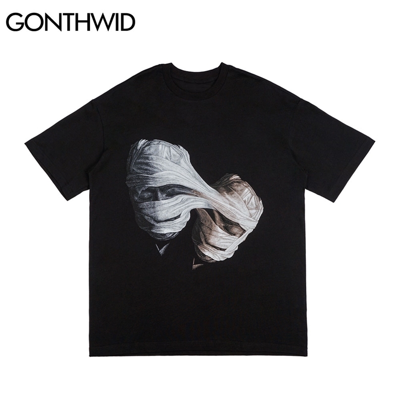 T-Shirts Hip Hop Creative Gemini Print Punk Rock Gothic Tshirts Streetwear Fashion Harajuku Cotton Short Sleeve Tops 210602, Black
T-Shirts Hip Hop Creative Gemini Print Punk Rock Gothic Tshirts Streetwear Fashion Harajuku Cotton Short Sleeve Tops 210602, Black