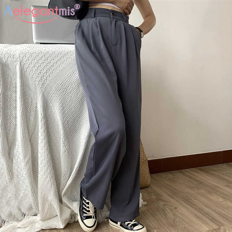 Aelegantmis Black Office Casual Suit Long Pants Women High Waist Loose Wide Leg Lady Blazer Ladies Trousers 210607, Gray
Aelegantmis Black Office Casual Suit Long Pants Women High Waist Loose Wide Leg Lady Blazer Ladies Trousers 210607, Gray