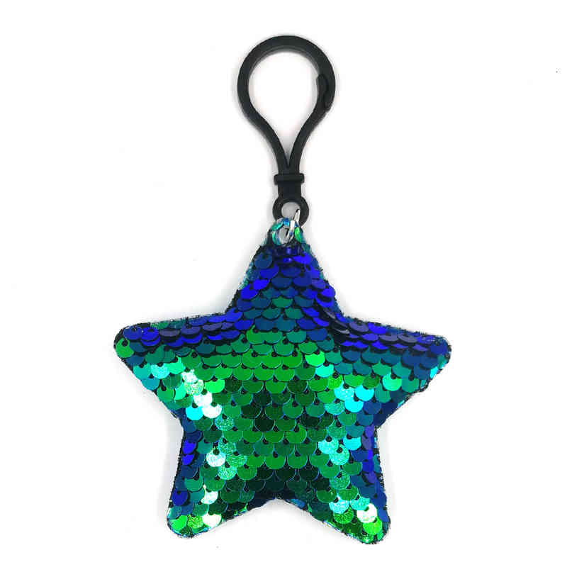 Key Rings Creative Selling Fish Scale Sequin Chain Girl Backpack Small Pendant Fashion Bag China Red Five Pointed Star