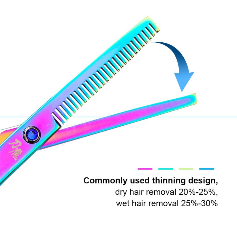 Hair Scissors 6 Inch Barber Professional Hairdressing Cutting Styling Steel Thinning Scissor Straight Barbershop Salon Set