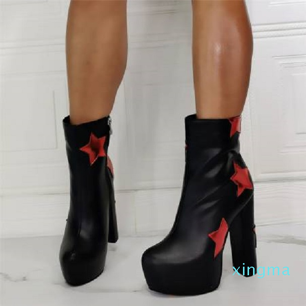 Women's Pointed Short Boots Autumn Winter Korean Versatile Thick Plush High Heeled Shoes