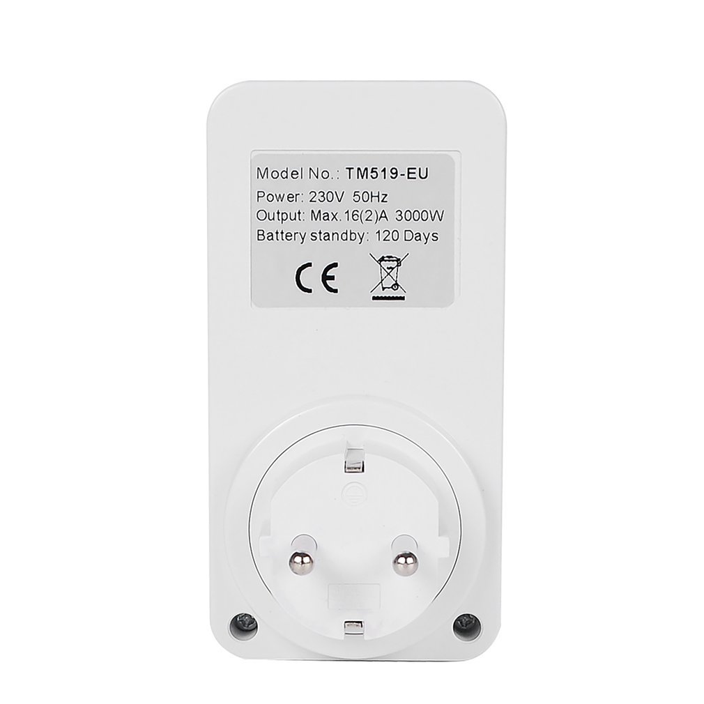 Synotimer TM519 Electronic digital timer Cooker Socket 230V 120V 7 Day 12/24 Timing Socket