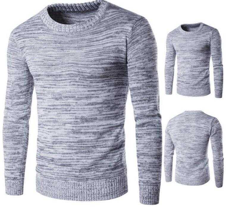 Winter Trui Heren Male Casual Round Neck Slim Fit Pullover Fall Cotton Blends Keep Warm Knitted Sweater for Teens Manteaux Homme 210604