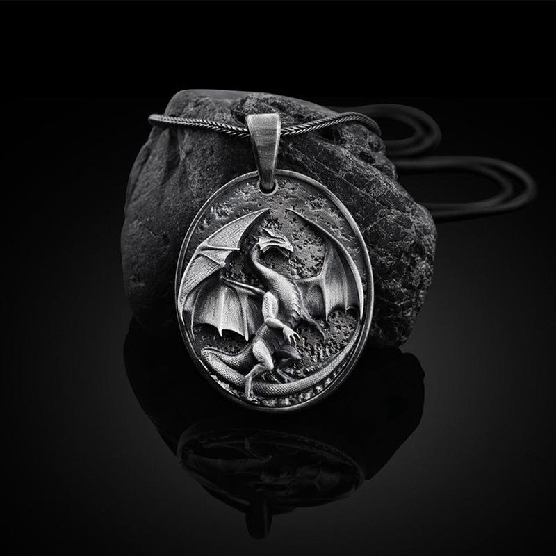 Pendant Necklaces Fashion Men's Necklace Trendy Punk Style Personality Student Western Dragon Animal Hip Hop, Silver
Pendant Necklaces Fashion Men's Necklace Trendy Punk Style Personality Student Western Dragon Animal Hip Hop, Silver