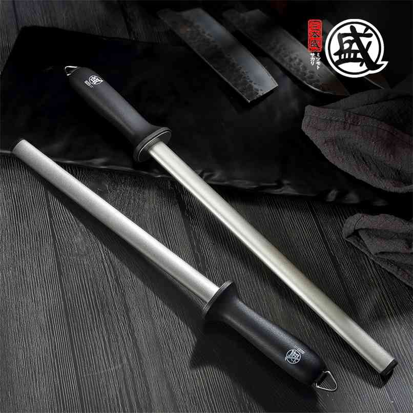 MITSUMOTO SAKARI Japanese 10-inch or 12-inch Sharpening Diamond nanocrystals Rod Knife Sharpener With gift box 210615
MITSUMOTO SAKARI Japanese 10-inch or 12-inch Sharpening Diamond nanocrystals Rod Knife Sharpener With gift box 210615
