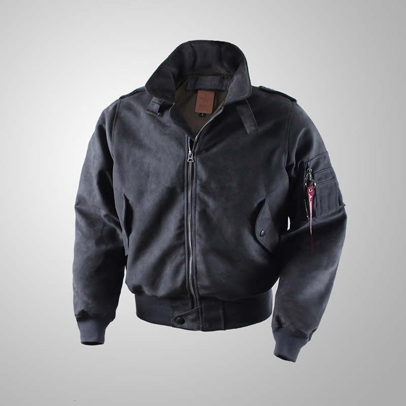 downs Classic Military Style Suede Bomber Jacket For Men Spring/Fall Short Dark Grey, Black
downs Classic Military Style Suede Bomber Jacket For Men Spring/Fall Short Dark Grey, Black