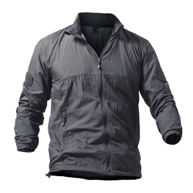 Army Military Skin Jackets Tactical Lightweight Waterproof Jacket Men Summer Breathable Thin Hoody Raincoat Portable Windbreaker X0621, Gray
Army Military Skin Jackets Tactical Lightweight Waterproof Jacket Men Summer Breathable Thin Hoody Raincoat Portable Windbreaker X0621, Gray
