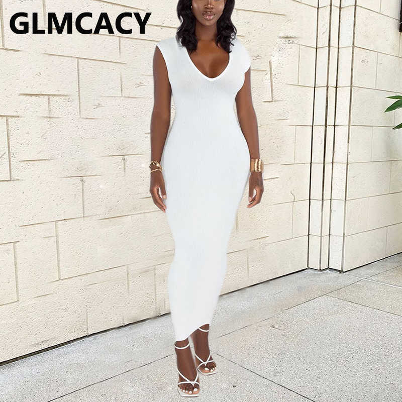 Sleeveless Backless Solid Slim Maxi Dress Casual Summer Dress 210702