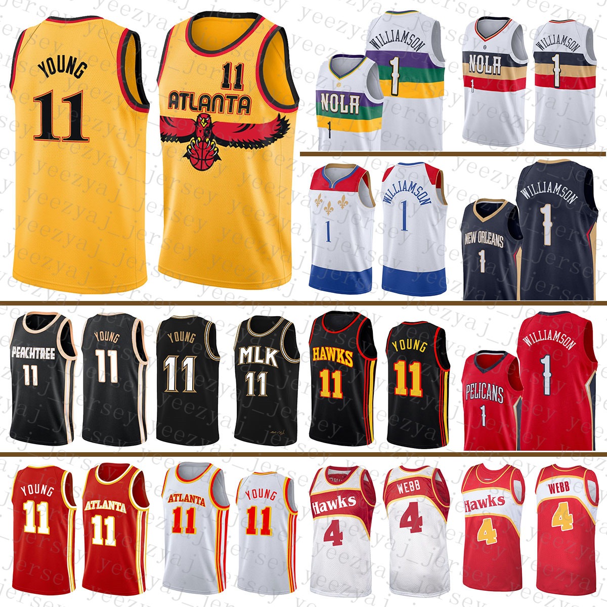 2021 New Zion 1 Williamson Basketball Jersey Trae 11 Young Spud 4 Webb Blue Orange, Mesh retro-laoying
2021 New Zion 1 Williamson Basketball Jersey Trae 11 Young Spud 4 Webb Blue Orange, Mesh retro-laoying