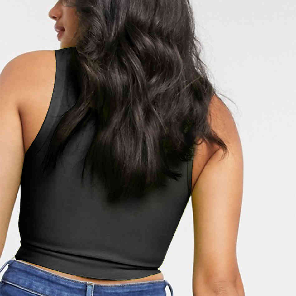 Summer Women Green Tank V Neck Bodycon Bandage Tops Sexy Sleeveless Club Celebrity Runway Party Crop 210423