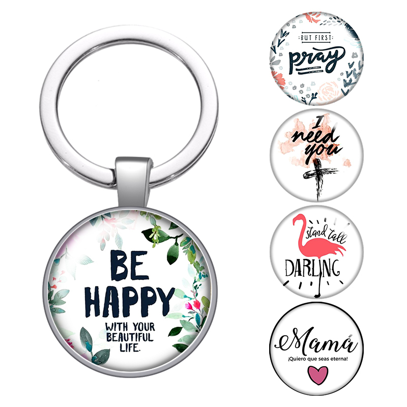 Be Happy Blessed Mama Bear Pray Words Glass Cabochon Keychain Bag Car Key Rings Holder Silver Plated Key Chains Men Women Gifts
Be Happy Blessed Mama Bear Pray Words Glass Cabochon Keychain Bag Car Key Rings Holder Silver Plated Key Chains Men Women Gifts