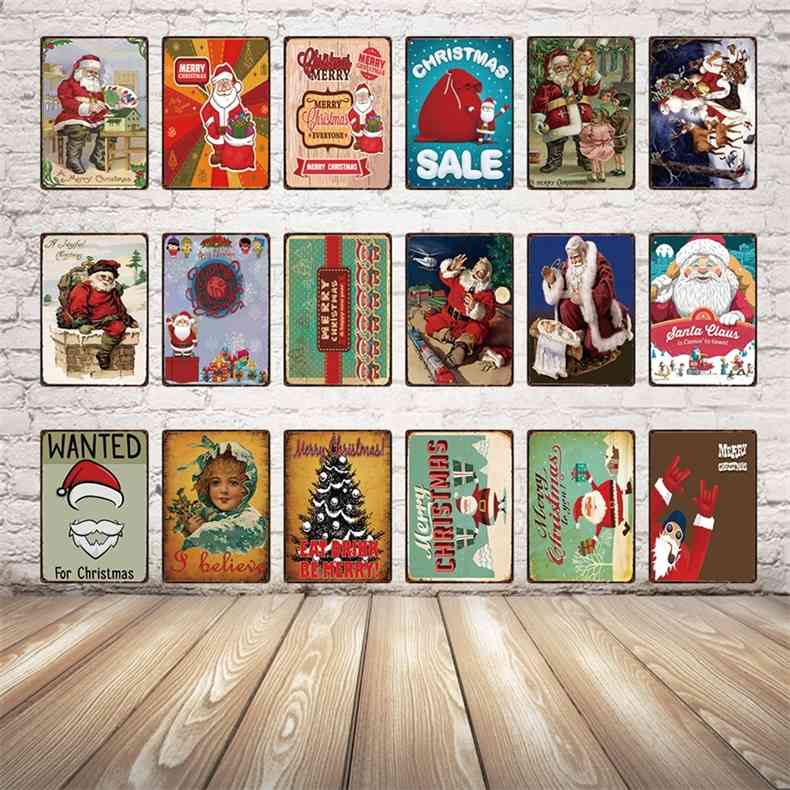 Merry New Metal Signs Tin Poster Christmas Decorations Home Bar Shop Wall Art Iron Painting For Living Rooma
Merry New Metal Signs Tin Poster Christmas Decorations Home Bar Shop Wall Art Iron Painting For Living Rooma
