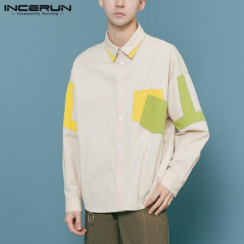 Long Sleeve Lapel Camisa Men ShirtsFashion Patchwork Chemise Man Button Blouse INCERUN Loose Stitching Color Shirts Plus Size 7 Men' Casual, Beige
Long Sleeve Lapel Camisa Men ShirtsFashion Patchwork Chemise Man Button Blouse INCERUN Loose Stitching Color Shirts Plus Size 7 Men' Casual, Beige