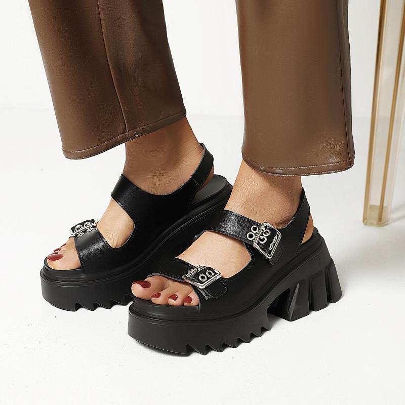 Sandals INS Summer Female Gothic Fashion Thick-soled Chunky High Heels Buckle Punk Casual Shoes Women, Black
Sandals INS Summer Female Gothic Fashion Thick-soled Chunky High Heels Buckle Punk Casual Shoes Women, Black